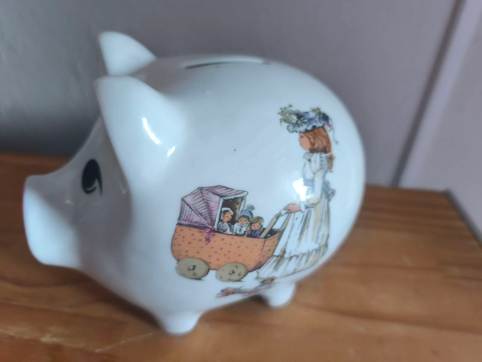 Tirelire de cerdo en porcelana Winterling Bavaria – Decoración vintage para niños – photo 3